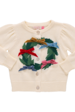 Pink Chicken girls constance sweater - holiday wreath