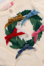 Pink Chicken girls constance sweater - holiday wreath
