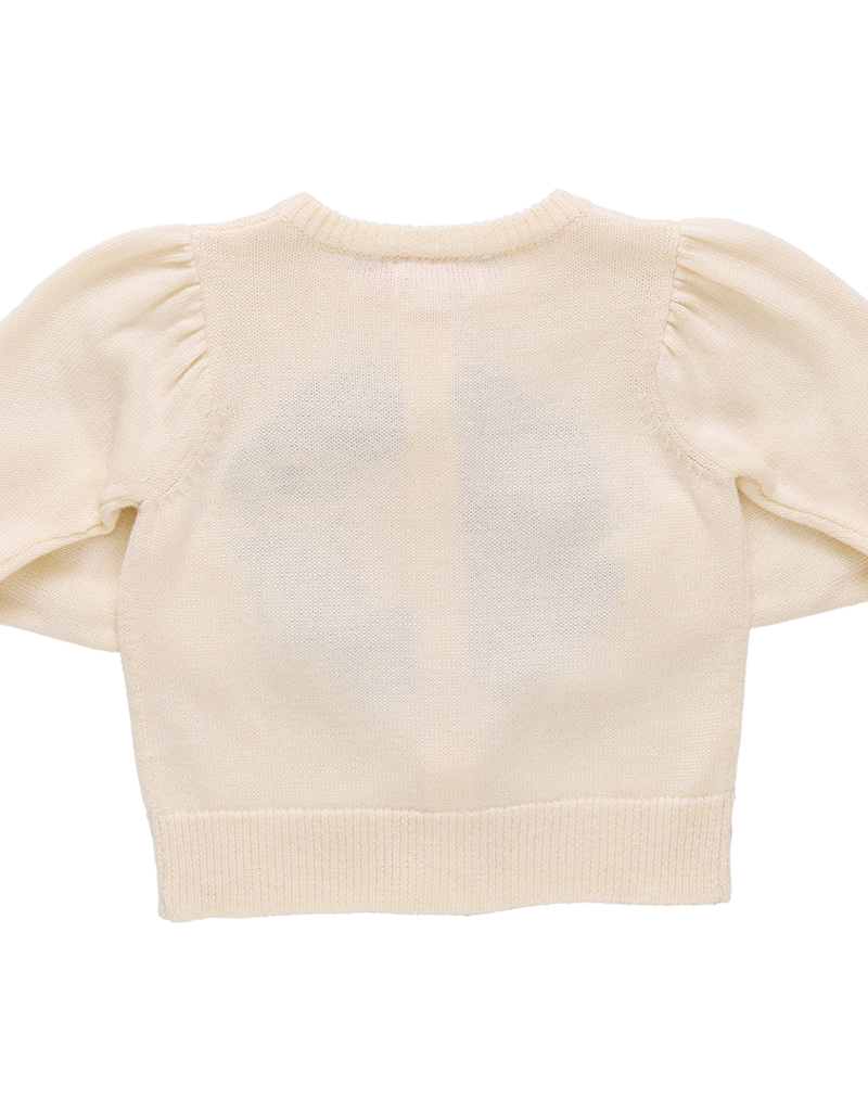 Pink Chicken girls constance sweater - holiday wreath