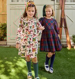 Pink Chicken girls jaipur dress - christmas bows and bells