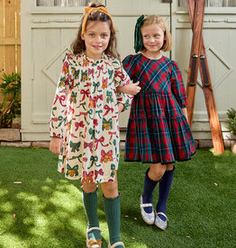 Pink Chicken SALE girls jaipur dress - christmas bows and bells