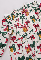 Pink Chicken girls jaipur dress - christmas bows and bells