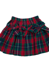 Pink Chicken girls maribelle bow skirt - red tartan