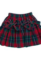 Pink Chicken girls maribelle bow skirt - red tartan