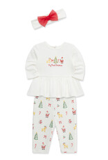 Little Me christmas bodysuit set