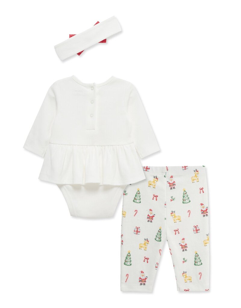 Little Me christmas bodysuit set