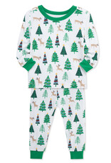 Little Me christmas trees 2pc pj