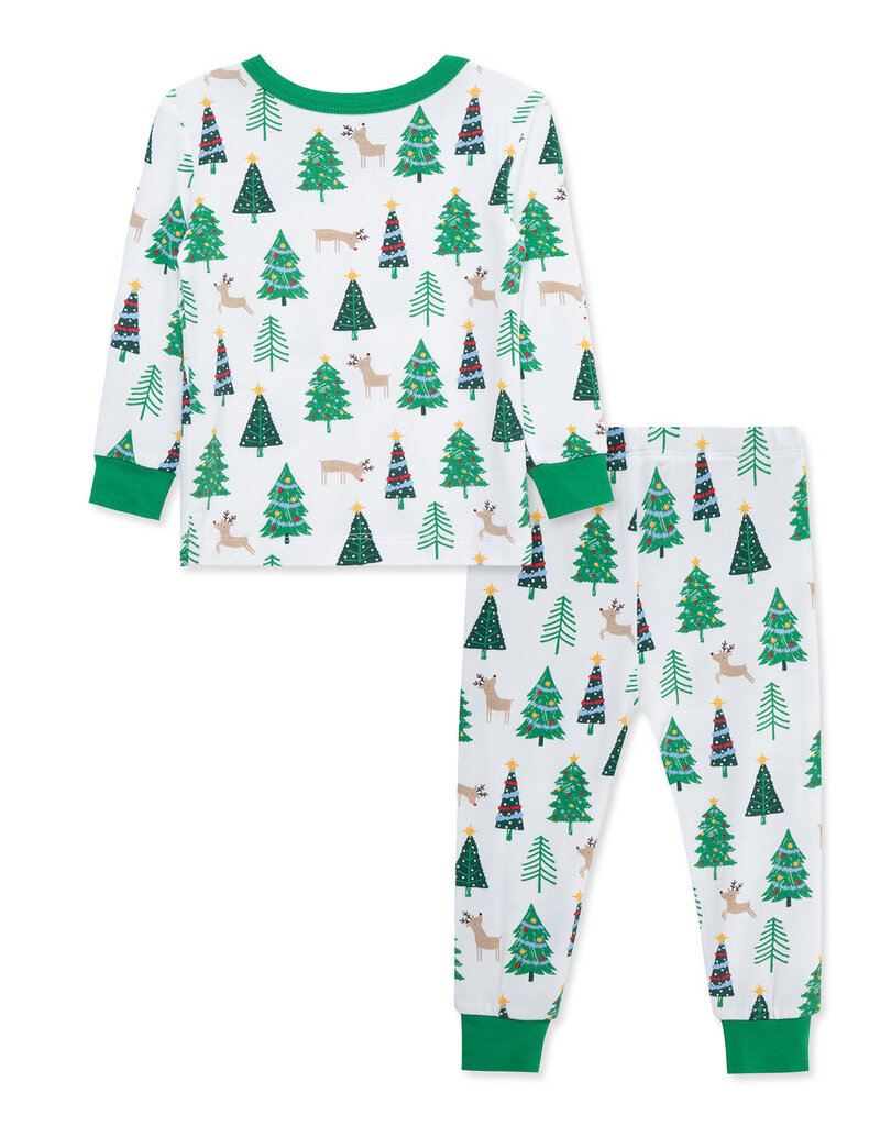 Little Me christmas trees 2pc pj