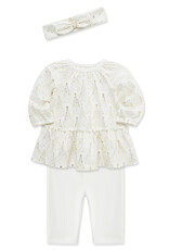 Little Me gold trees tunic set