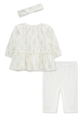 Little Me gold trees tunic set