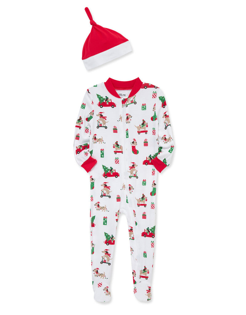 Little Me puppy zip front