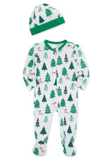 Little Me christmas trees footie