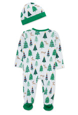 Little Me christmas trees footie