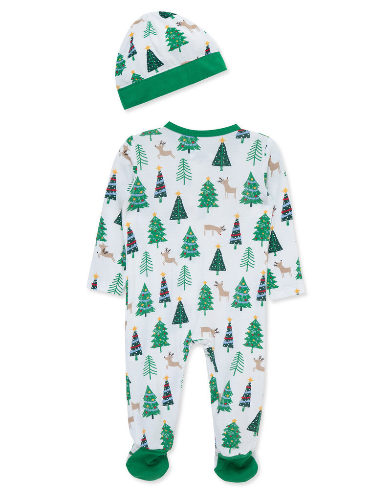 Little Me christmas trees footie