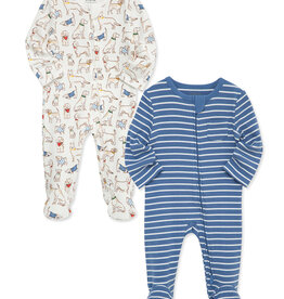 Little Me Puppy Parade Footies 2-Pack