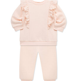 Little Me soft pink sweatshirt set