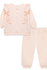 Little Me soft pink sweatshirt set