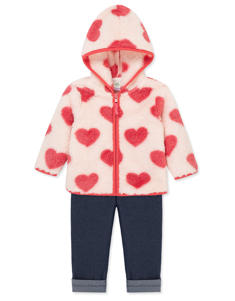 Little Me heart 3pc sherpa set