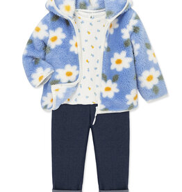 Little Me floral 3pc sherpa set