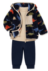 Little Me dino 3pc sherpa set