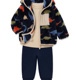 Little Me dino 3pc sherpa set