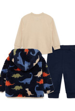 Little Me dino 3pc sherpa set