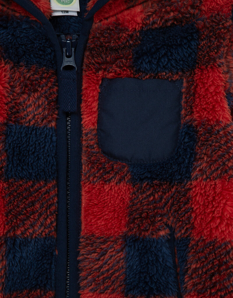 Little Me check 3pc sherpa set