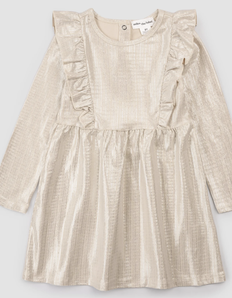 miles the label GOLD L/S DRESS KNIT