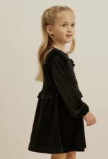 miles the label BLACK L/S VELOUR DRESS KNIT