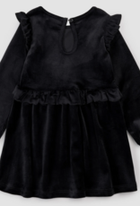 miles the label BLACK L/S VELOUR DRESS KNIT