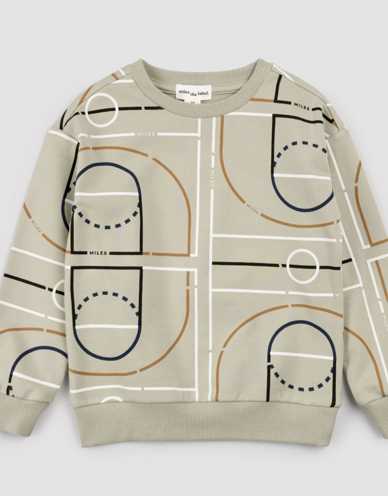 miles the label L/S SWEATSHIRT TOP KNIT GREEN DUSTY