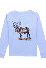 Properly Tied Boys Reindeer L/S Light Blue