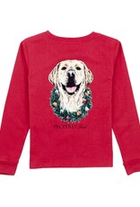 Properly Tied Boys Deck the Paws L/S Cabernet