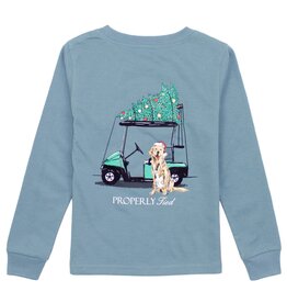 Properly Tied Boys Santas Caddy L/S Steel Blue