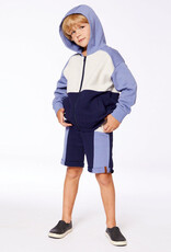 Deux par Deux Color Block Hoodie True Navy