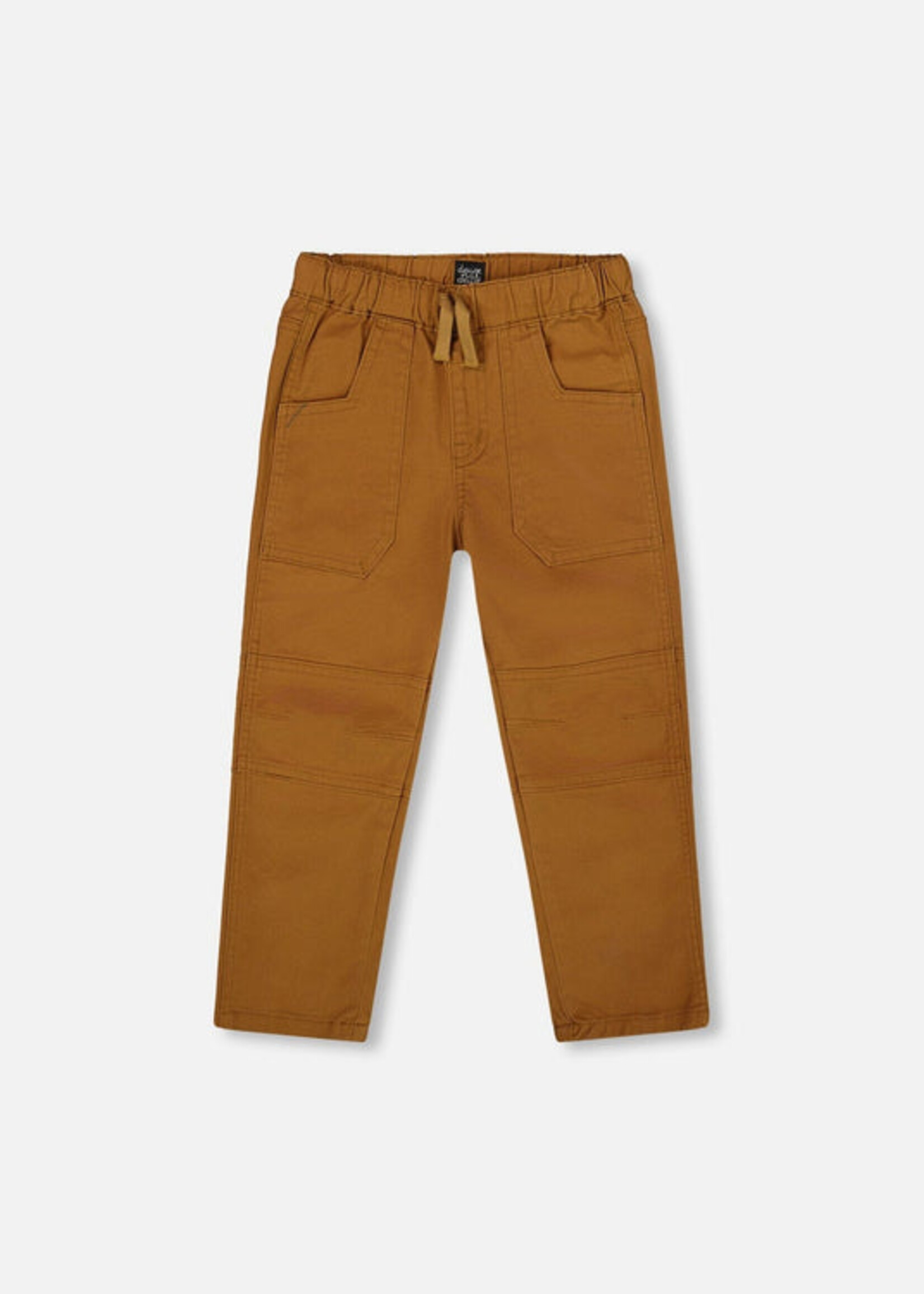 Deux par Deux Stretch Joggers w/Patch Pockets Brown
