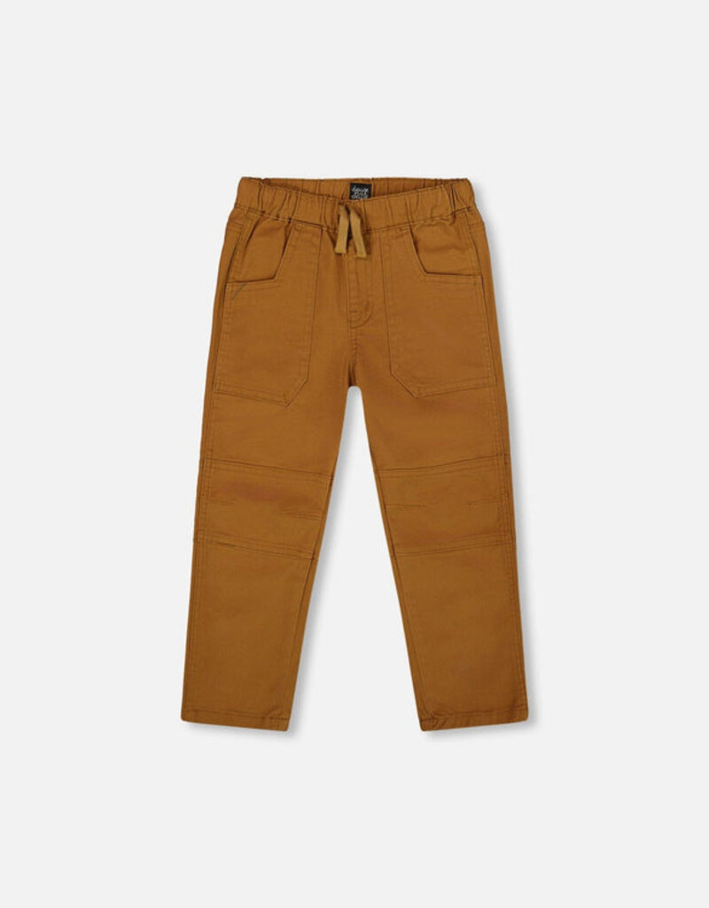 Deux par Deux Stretch Joggers w/Patch Pockets Brown