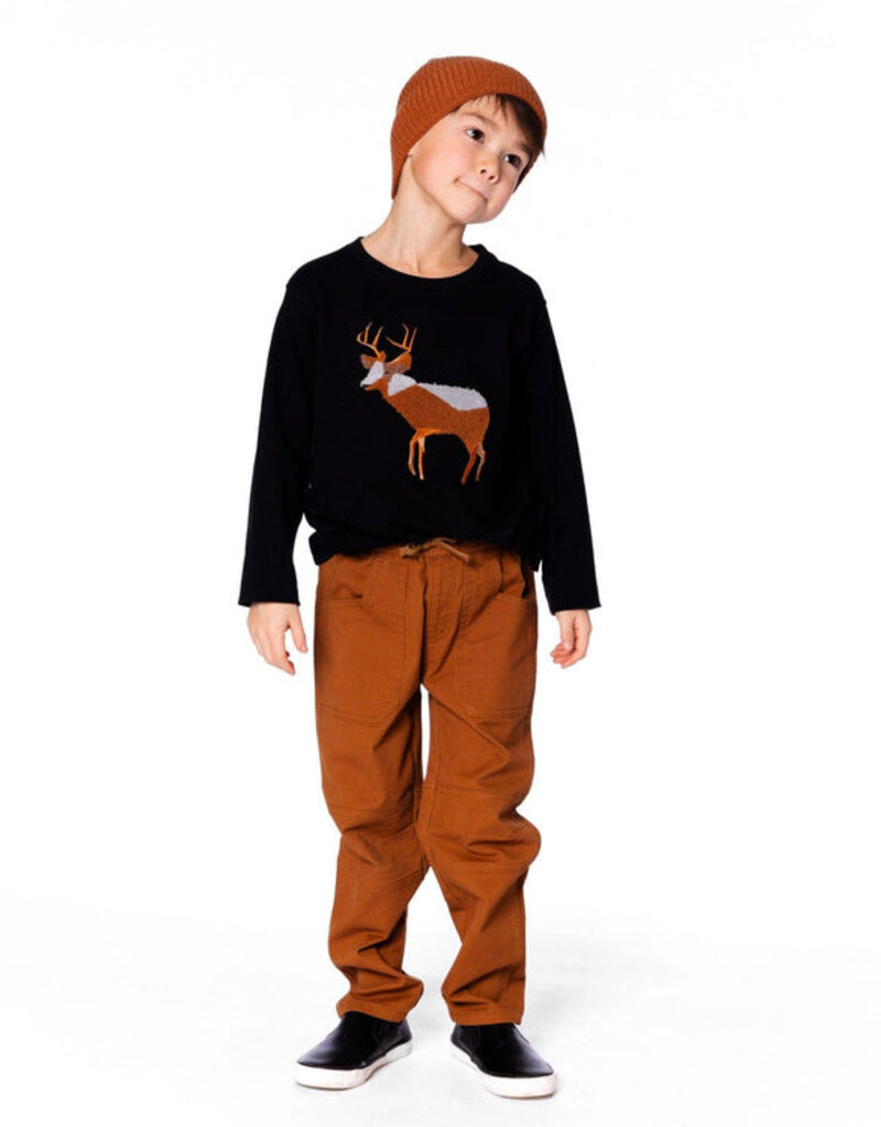 Deux par Deux Stretch Joggers w/Patch Pockets Brown