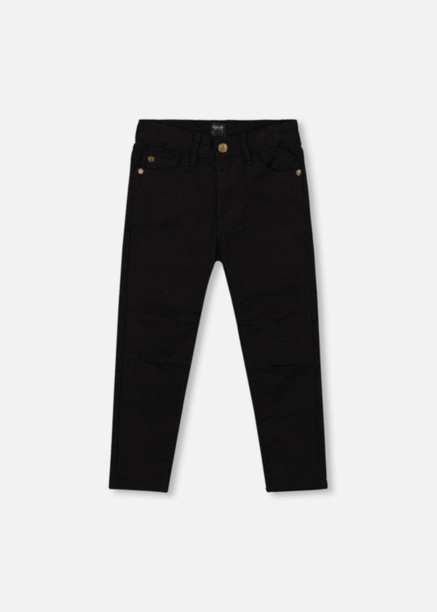Deux par Deux Boys Stretch Twill Pants Black