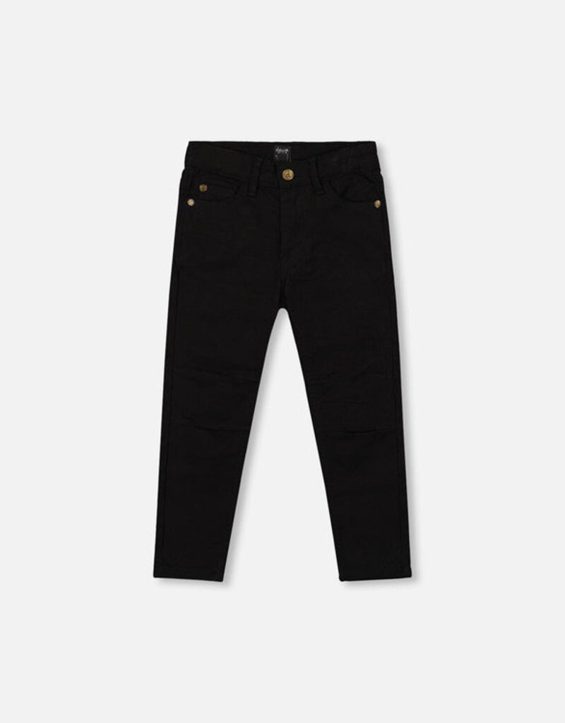 Deux par Deux Boys Stretch Twill Pants Black