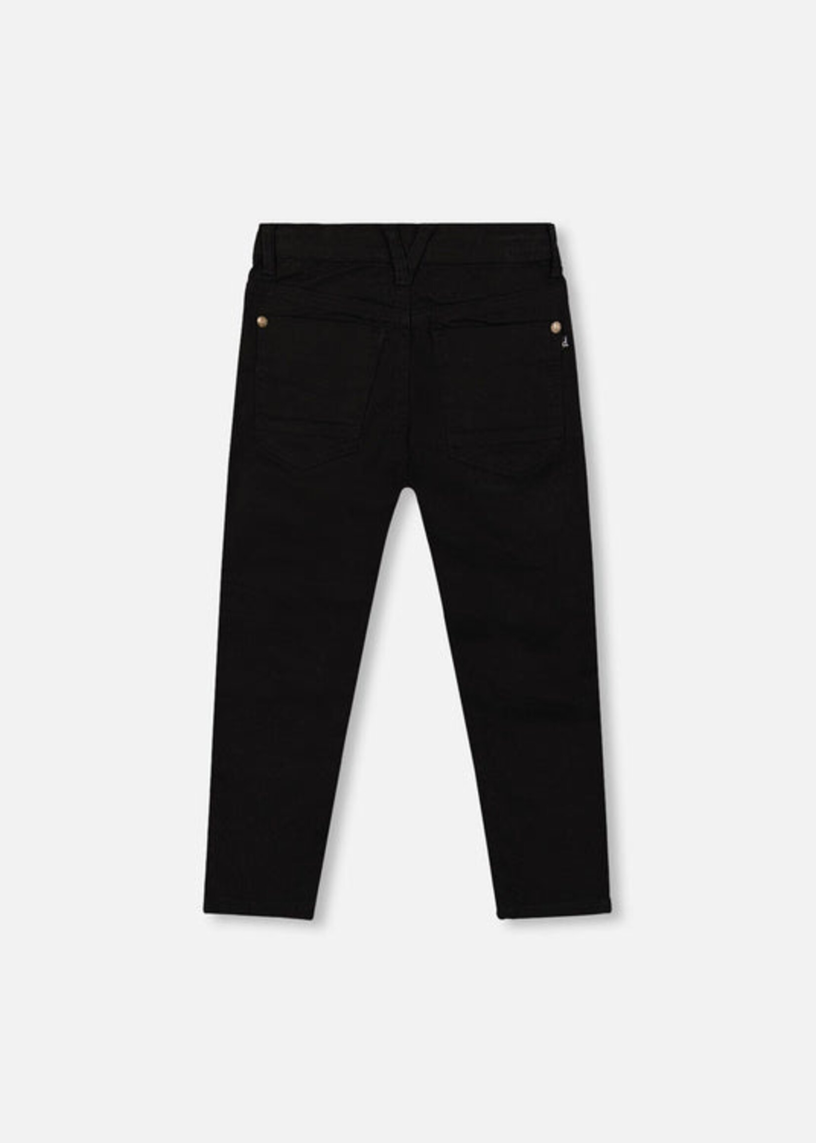 Deux par Deux Boys Stretch Twill Pants Black