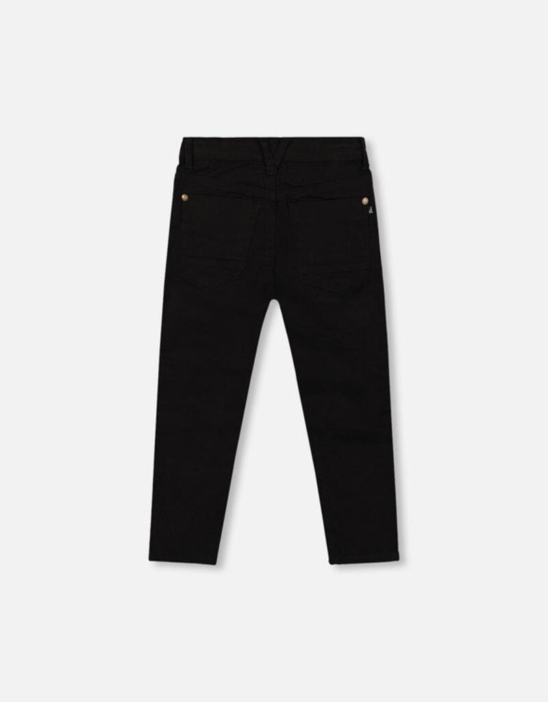 Deux par Deux Boys Stretch Twill Pants Black