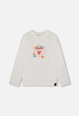 Deux par Deux L/S T-Shirt Off-White w/Hot Chocolate