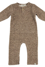 oh baby! Honeycomb 1-button Romper Kangaroo Pkt Chocolate