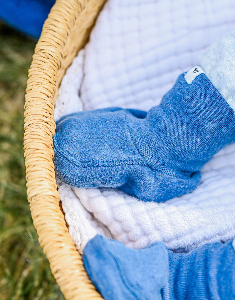 oh baby! BABY RIB SNOWDRIFT BOOTIES OCEAN