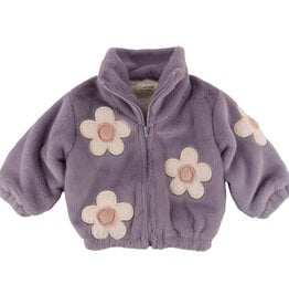 oh baby! DAISIES FAUX FUR TAHOE JACKET LAVENDER