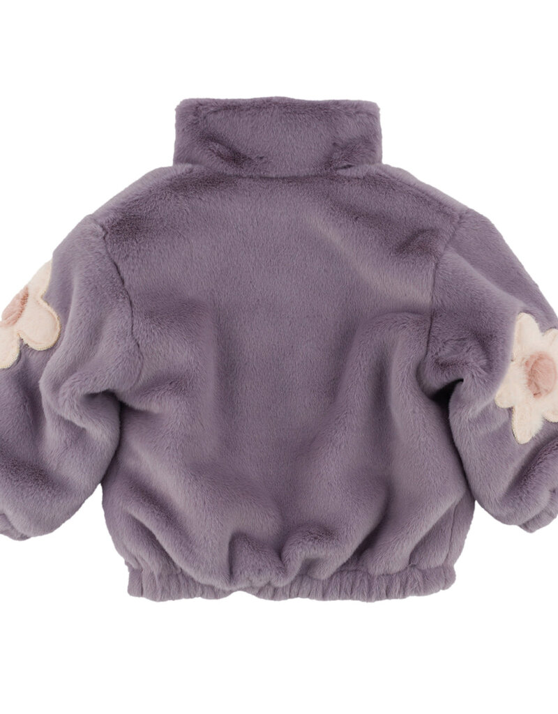 oh baby! DAISIES FAUX FUR TAHOE JACKET LAVENDER