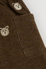 oh baby! BEAR FACES EMBR SIDE POCKET PANT CHOCOLATE