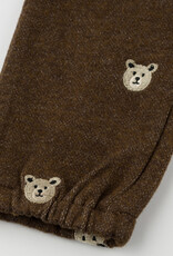 oh baby! BEAR FACES EMBR SIDE POCKET PANT CHOCOLATE