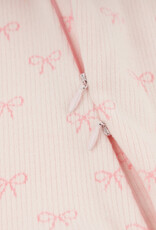 oh baby! MINI BOWS ZIPPER FOOTIE PALE PINK